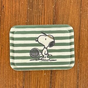 Peanuts Green and White Striped Coaster